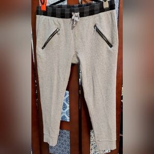 Adam Lippes Sweatpants, Size XL, Zip Pockets, Waffle Knit, Joggers